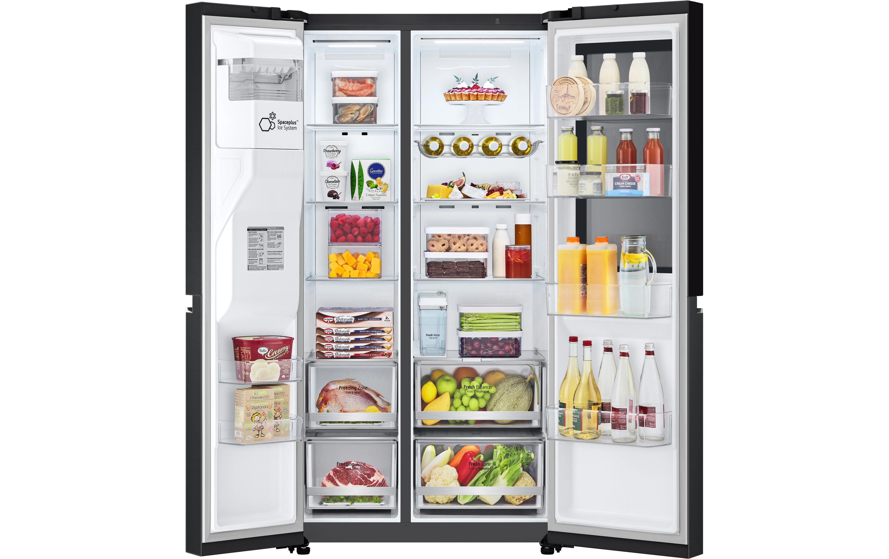 Foodcenter GSGV81EPLL Schwarz<br>Side by Side Kühlgerät mit Sichtfenster und Innenbeleuchtung