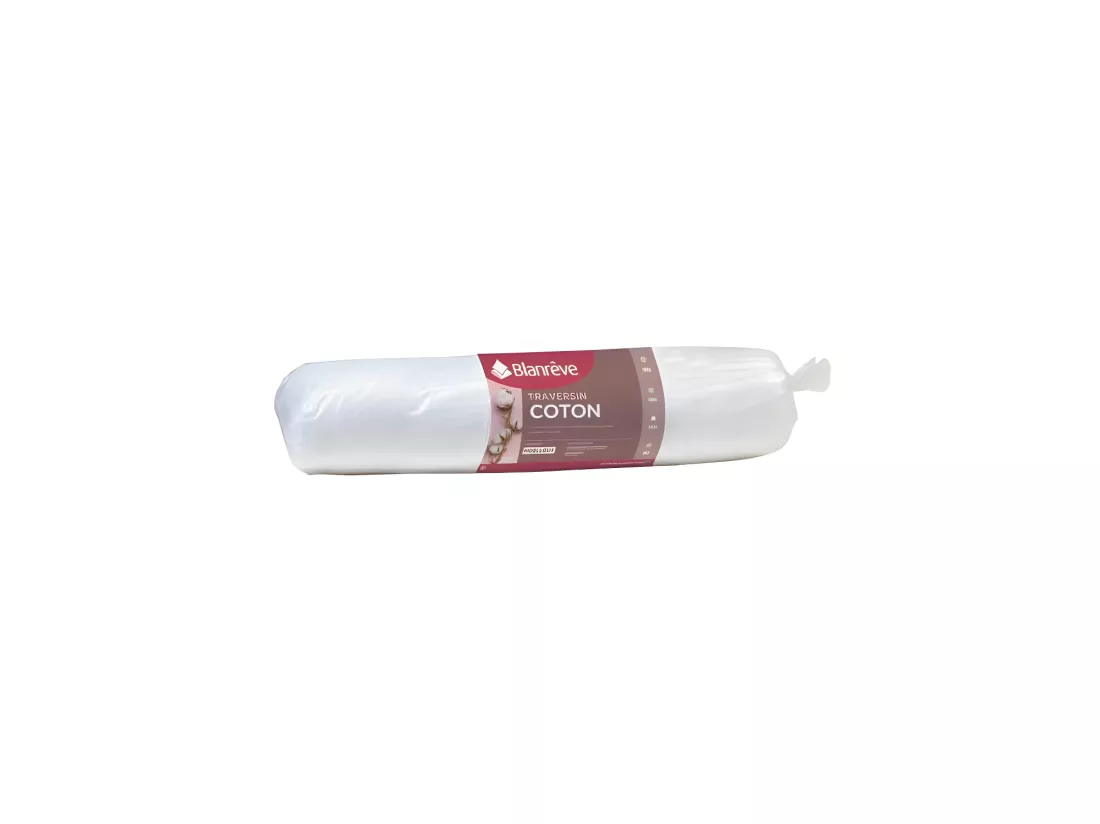 Traversin en coton 160 cm - Blanc