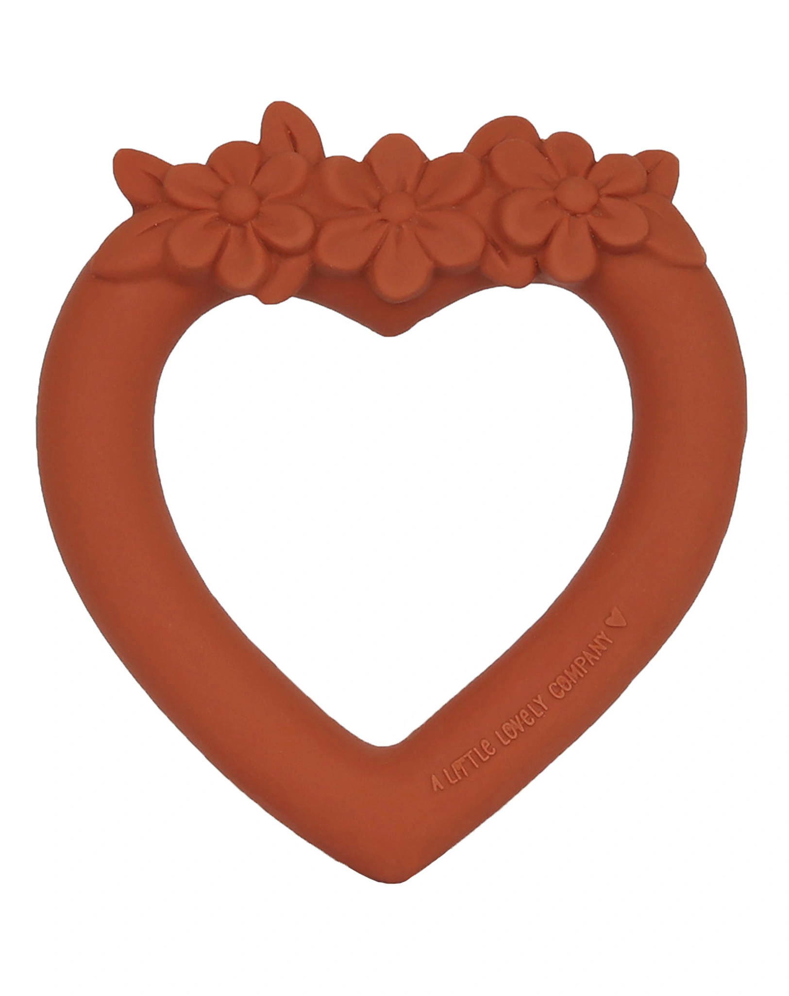 Beißring SWEET HEART in terracotta