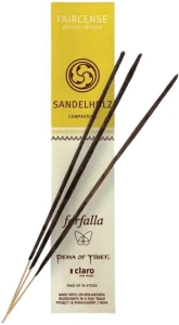 Farfalla Räucherstäbchen Faircense Sandelholz/Compassion, 10 Stück