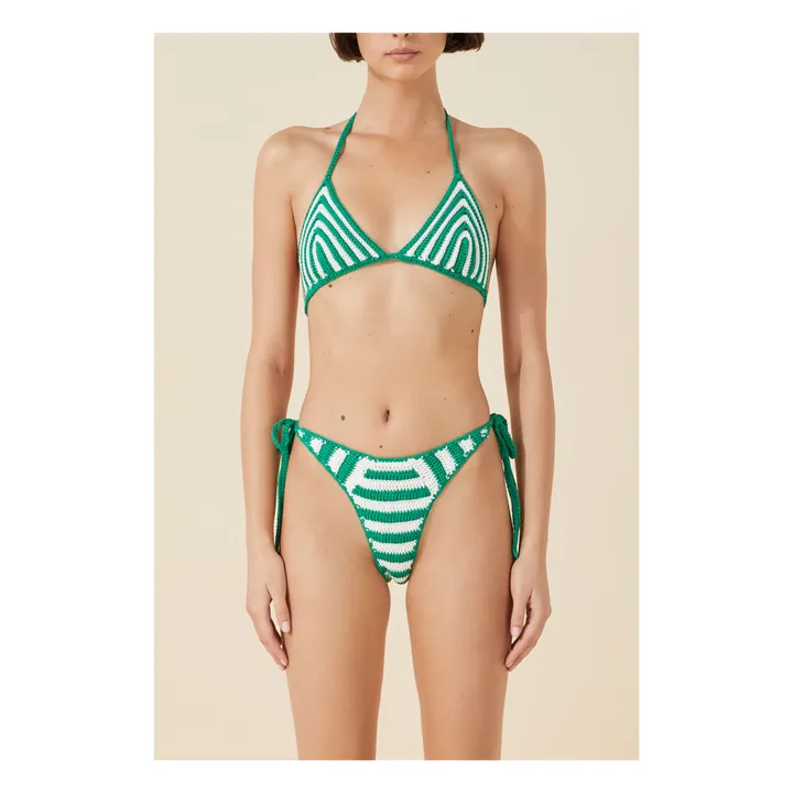 Zulu & Zephyr Bas de Maillot Rayé Crochet | Vert
