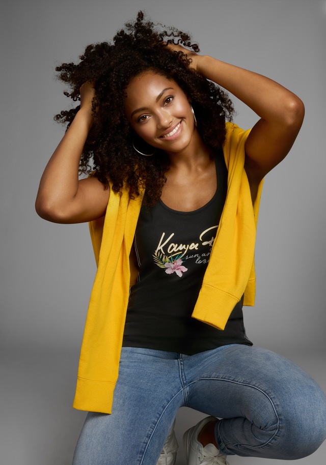 KangaROOS Tanktop , mit femininem Frontdruck