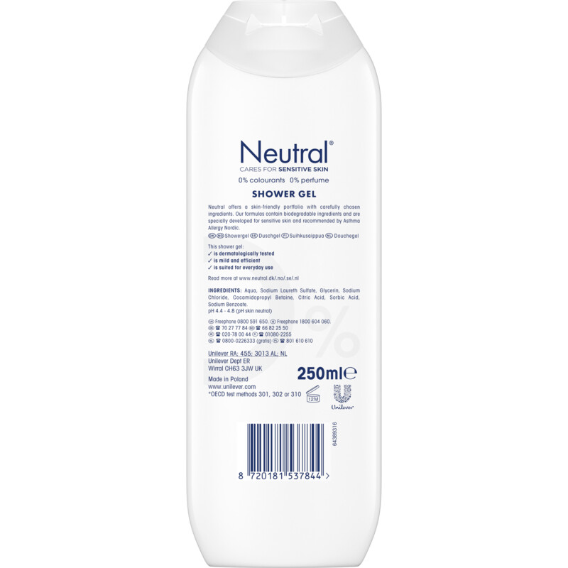 Neutral Showergel 0%
