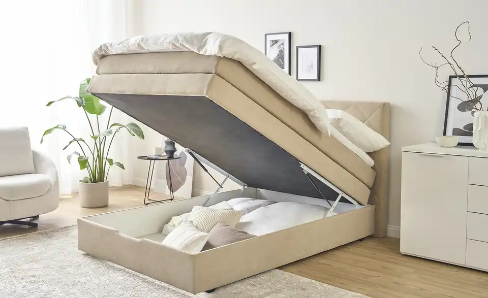 Boxspringbett Atika 140 cm Beige