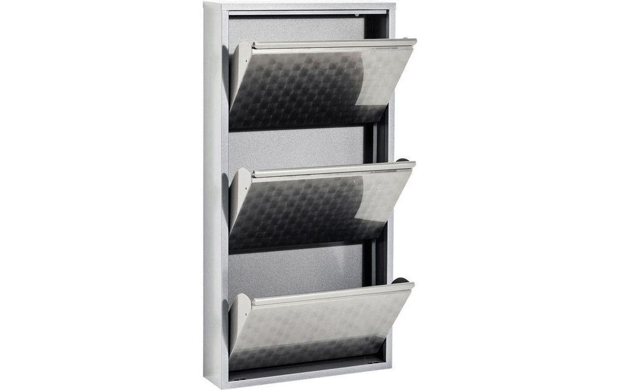 Schuhschrank Caruso 100 x 50 cm, Silber<br>Schuhmöbel