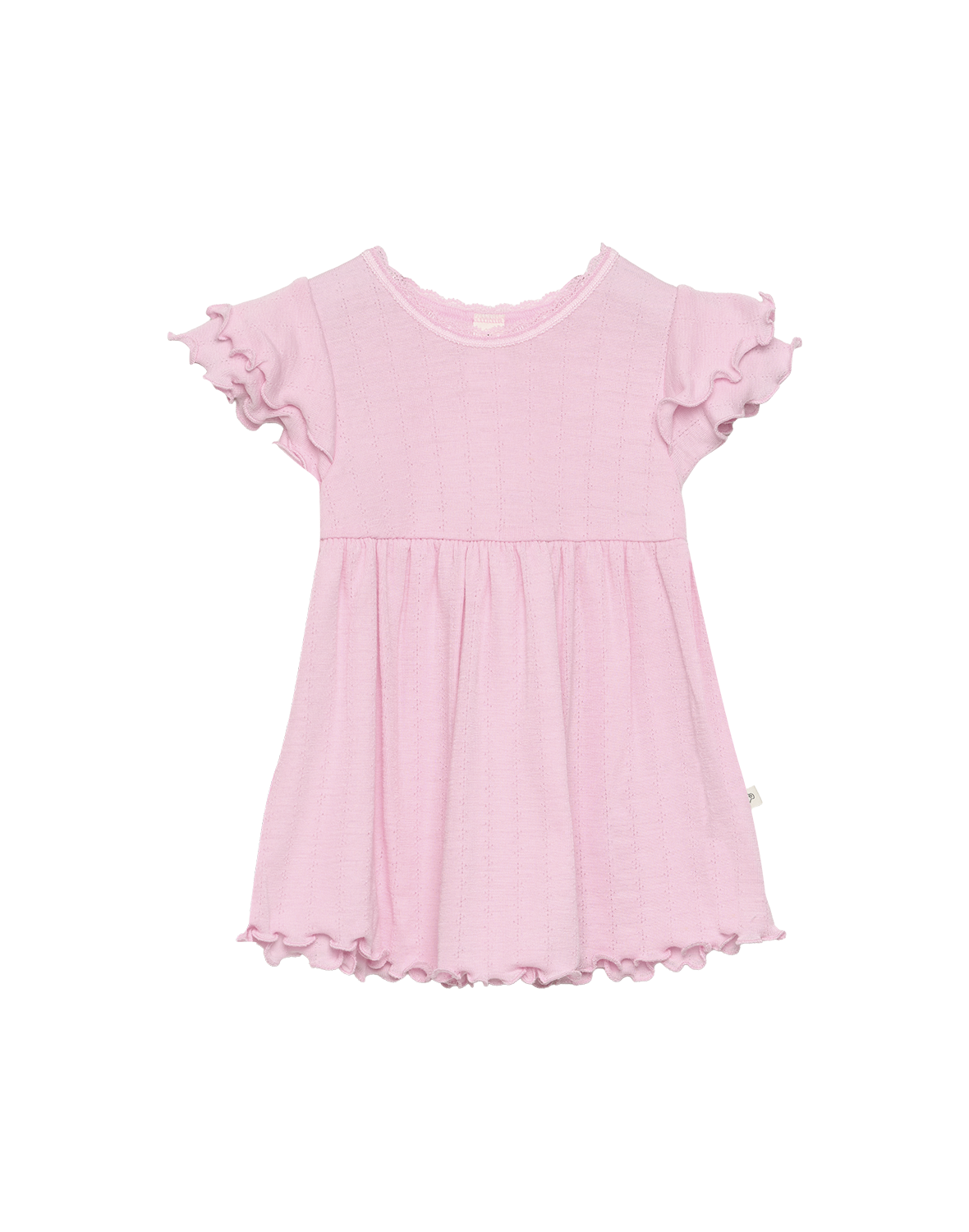 Pointelle T-shirt van merinowol/zijde voor baby's