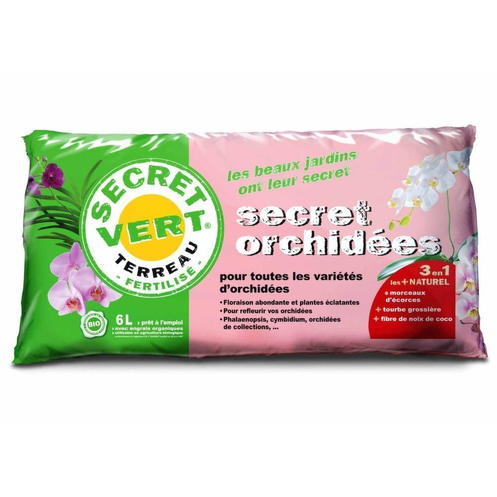 Terreau pour orchidées 1,2kg (lot de 2)