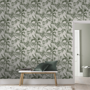 Vliesbehang Zanzibar groen 108211