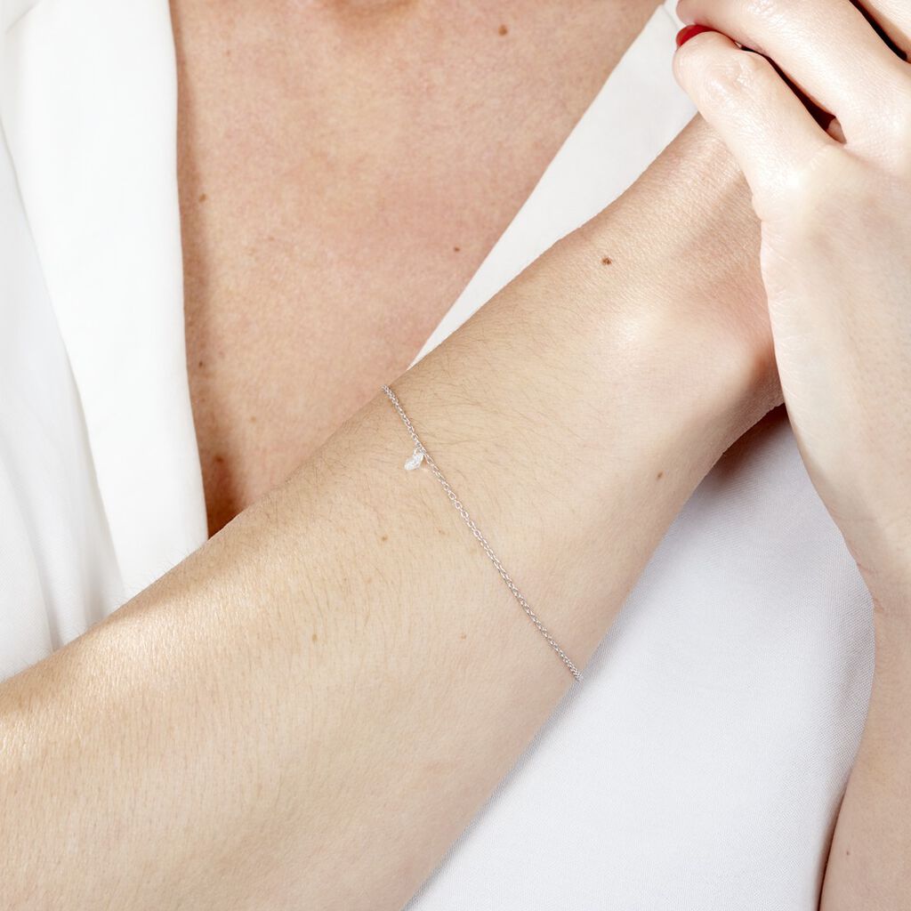Bracelet Argent Blanc Constantin Oxyde De Zirconium