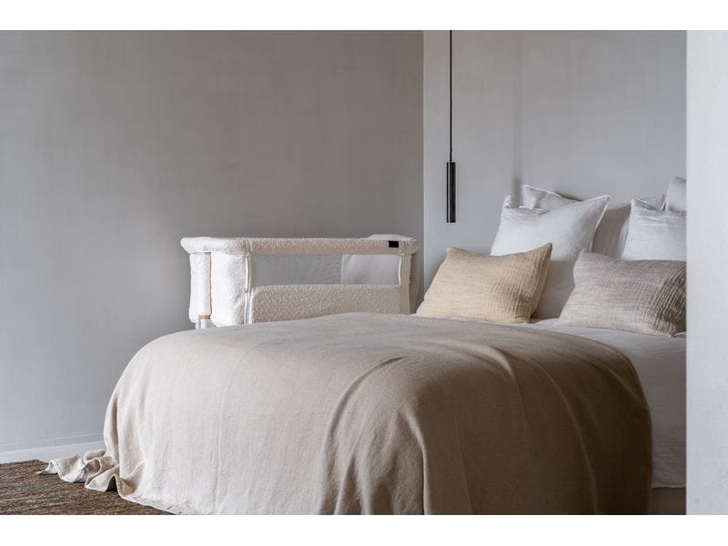 Quax Beistellbett Side-By-Side Cream Boucle Platzsparendes und bequemes Kinderbett
