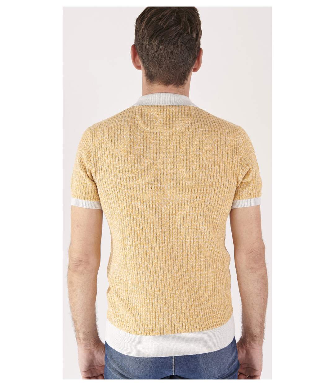 Pull manches courtes à col zip
