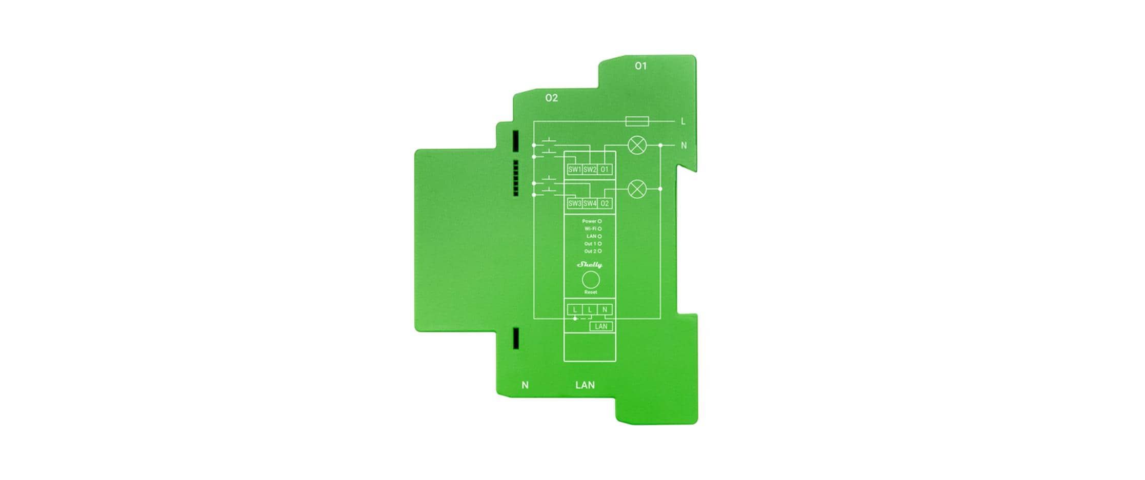 Smart Home Pro Dimmer 2PMProfessioneller 2-Kanal-DIN-Hutschienen-Smart-Dimmer mit Leistungsüberwachung