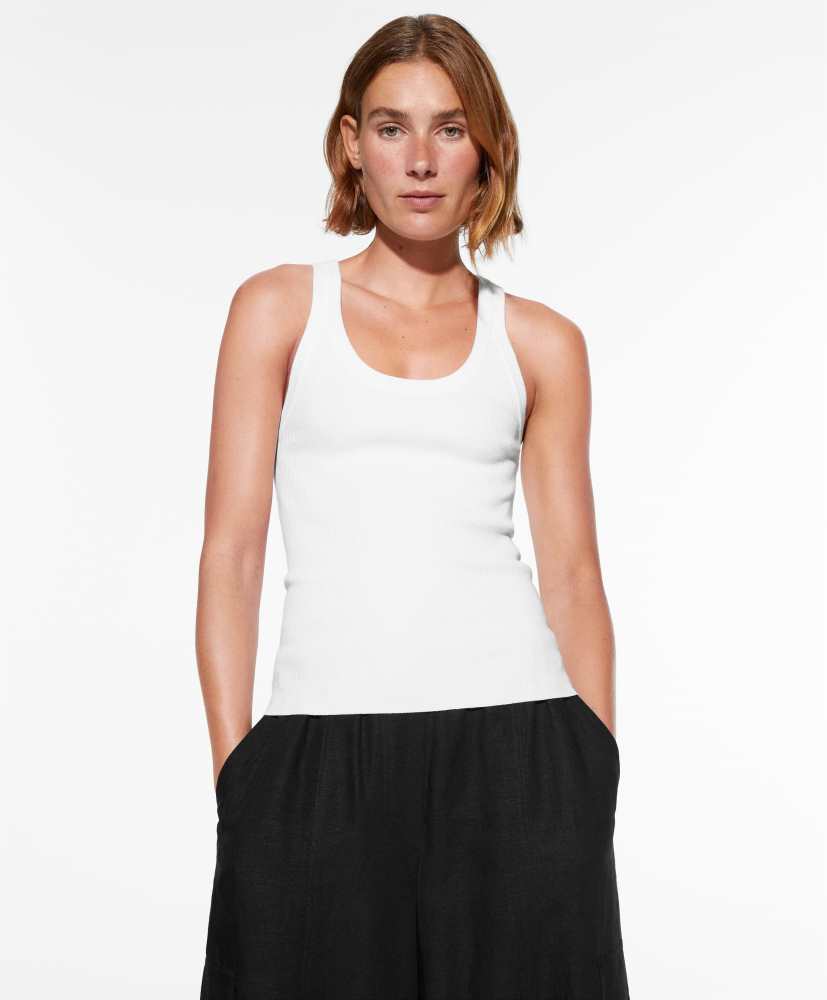 Blusa de malha sem mangas