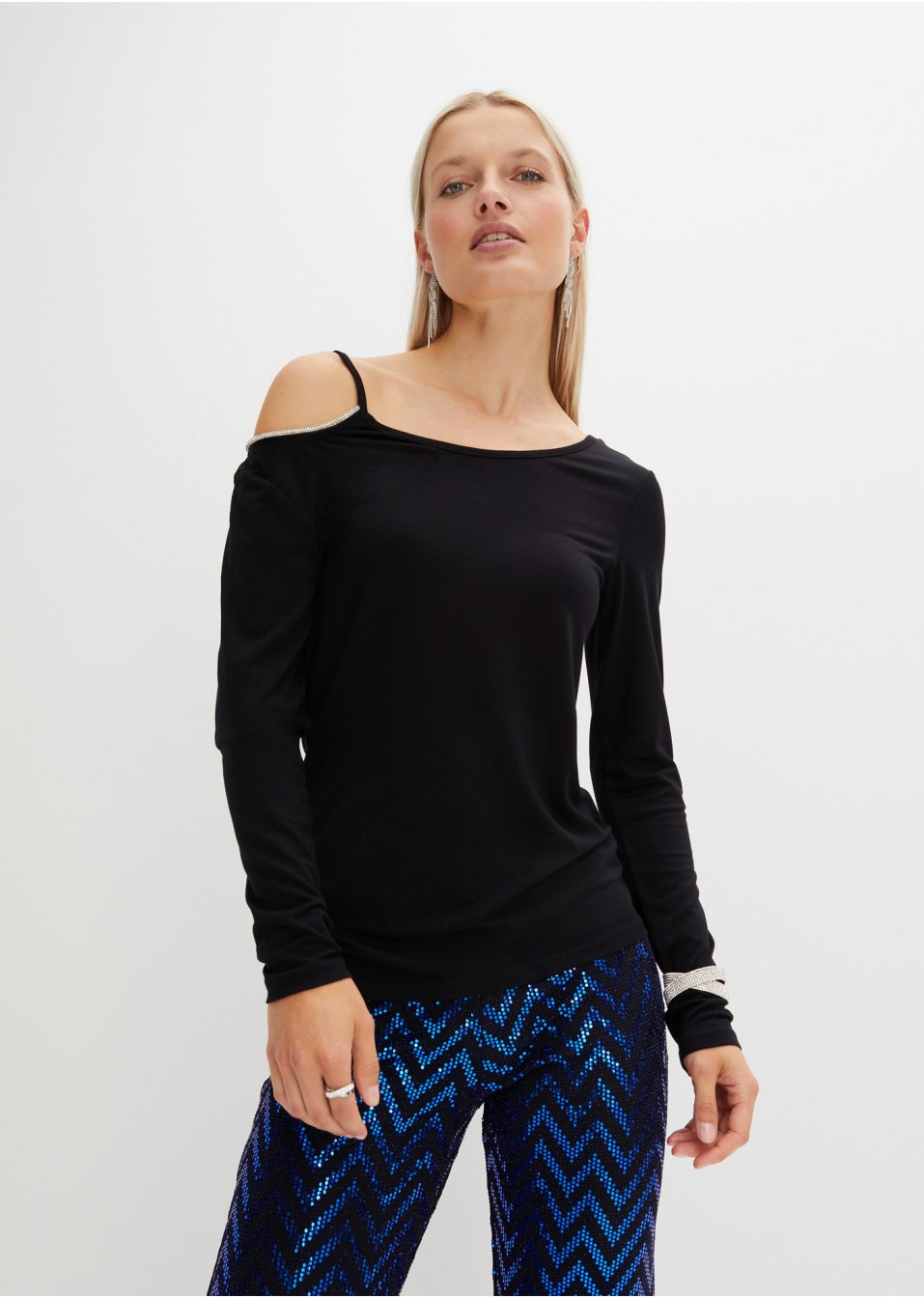 T-shirt manches longues avec détail brillant