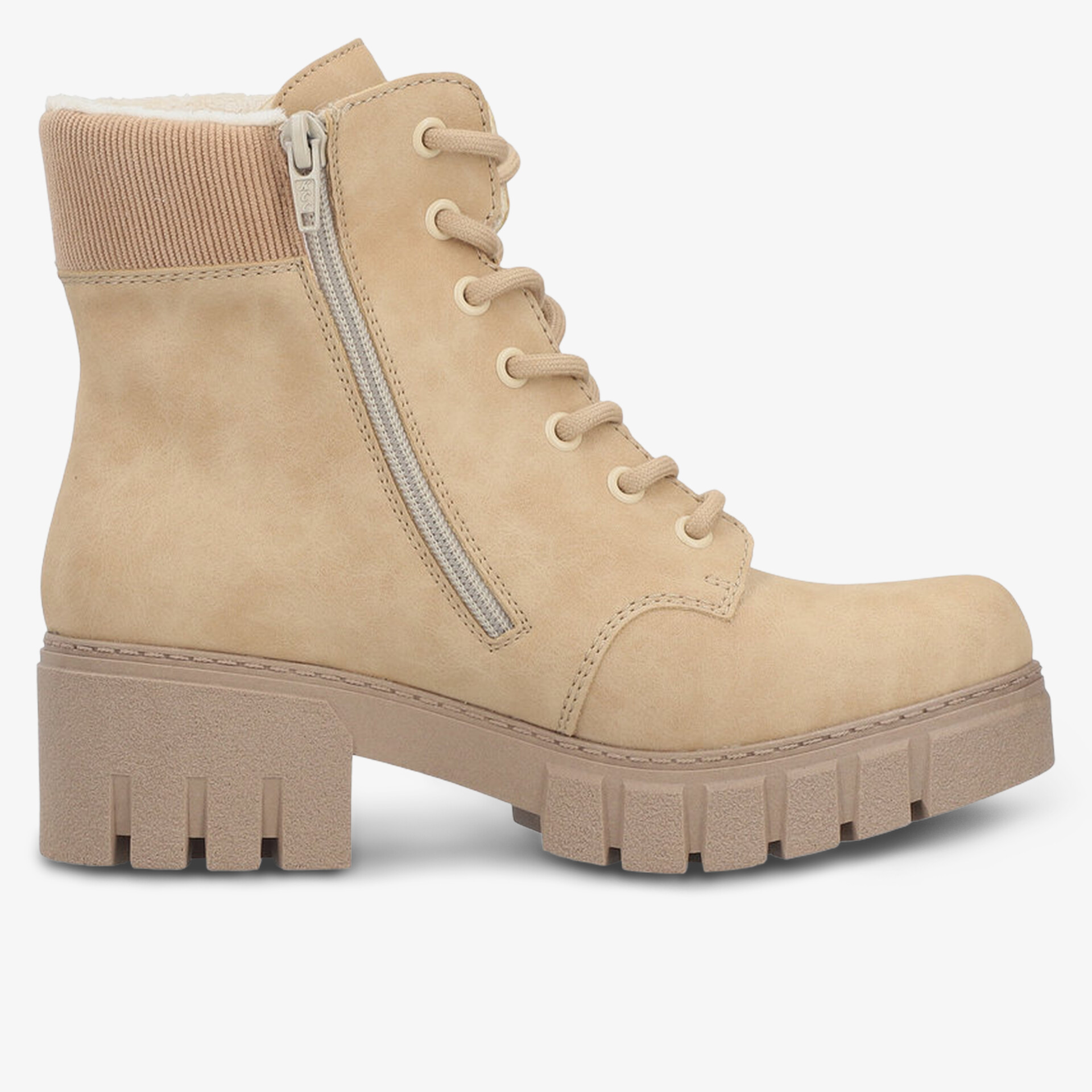 rieker Damen Schnürstiefeletten beige
