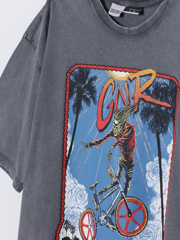 Camiseta Gun© &™Roses Universal Estampada - Cinza Antracite