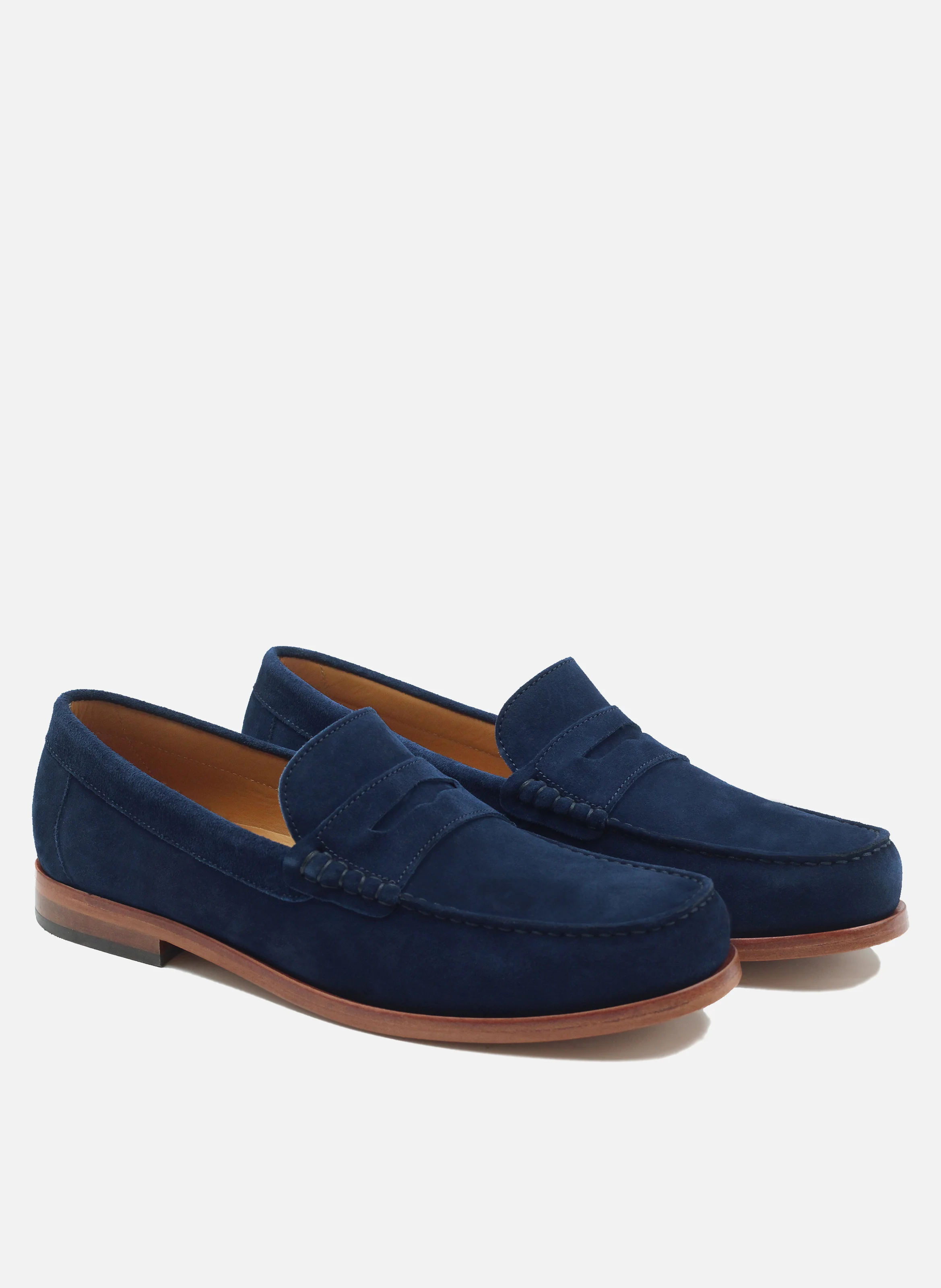Mocassins urbains cuir daim | Bleu