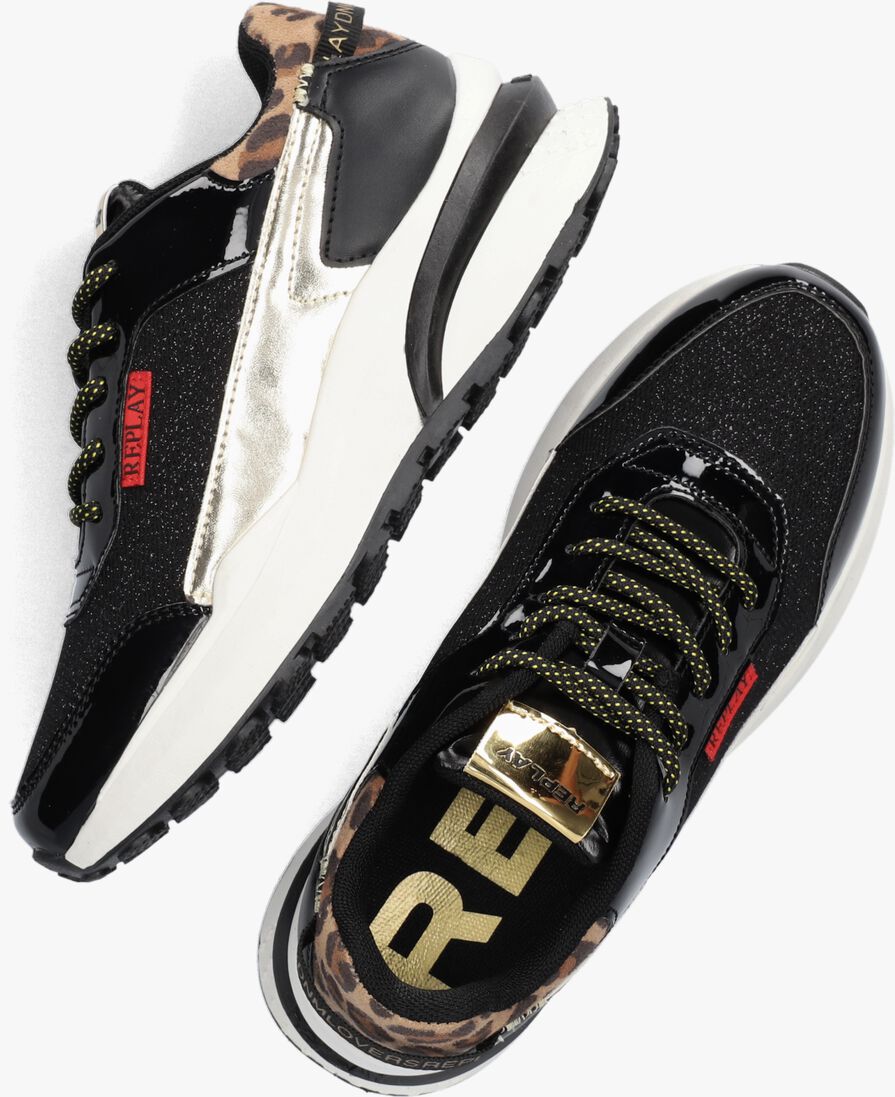 REPLAY zwarte replay lage sneakers athena jr