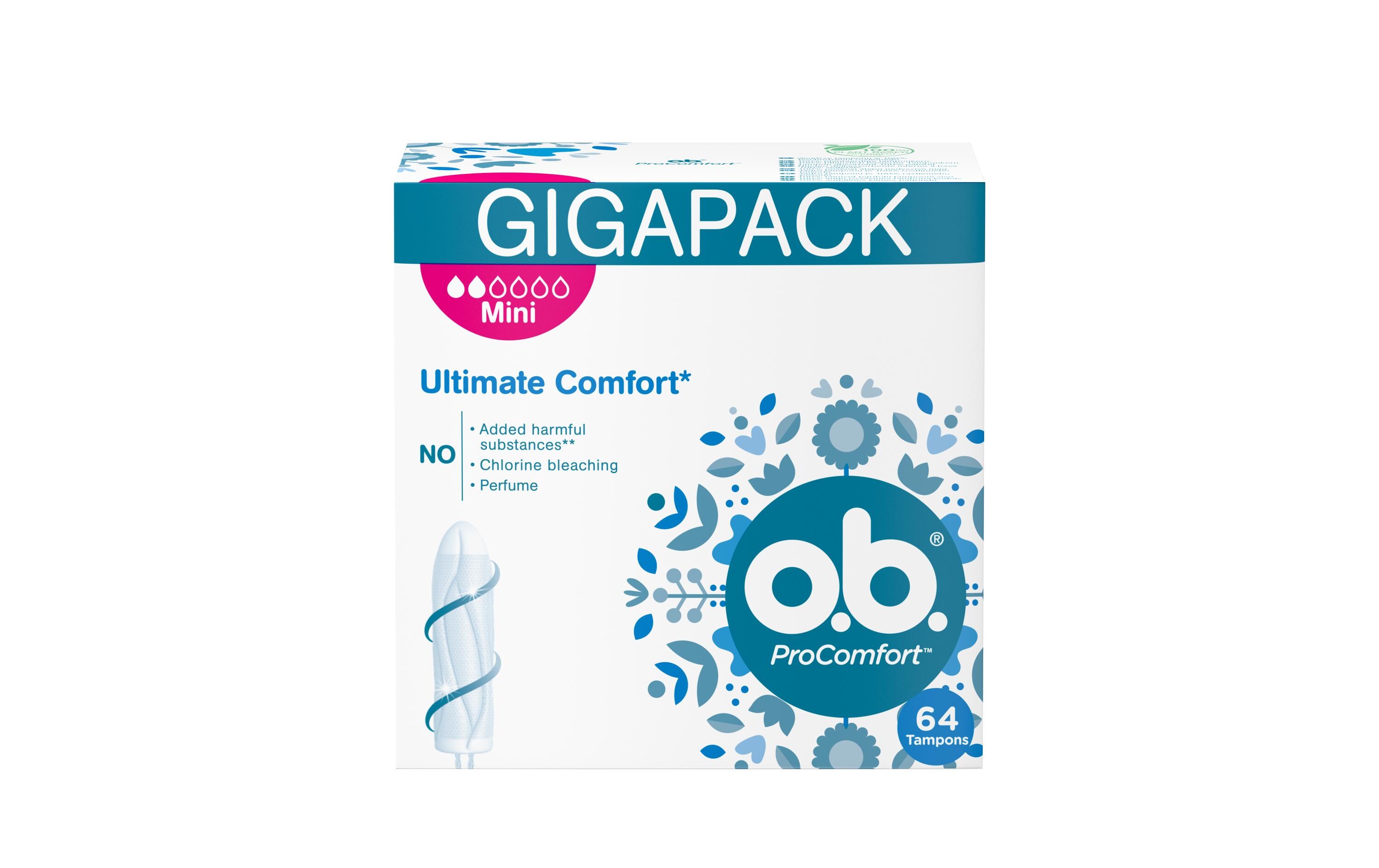 Tampons Pro Comfort Mini 64 StückTampon für leichte bis mittlere Tage