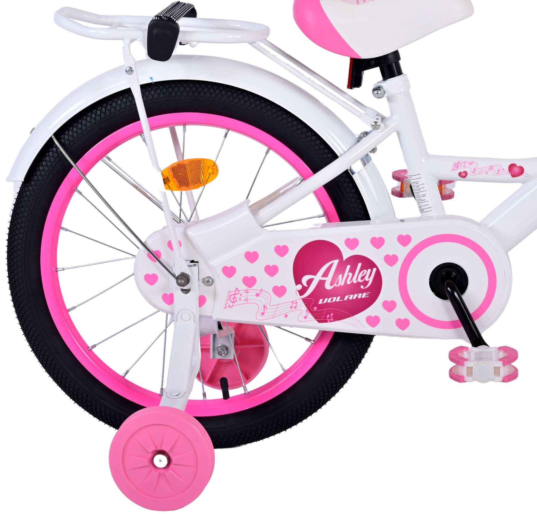 TPFSports Ashley Kinderfahrrad - Mädchen - 18 Zoll - Rücktritt + Handbremse - Rosa/Rot