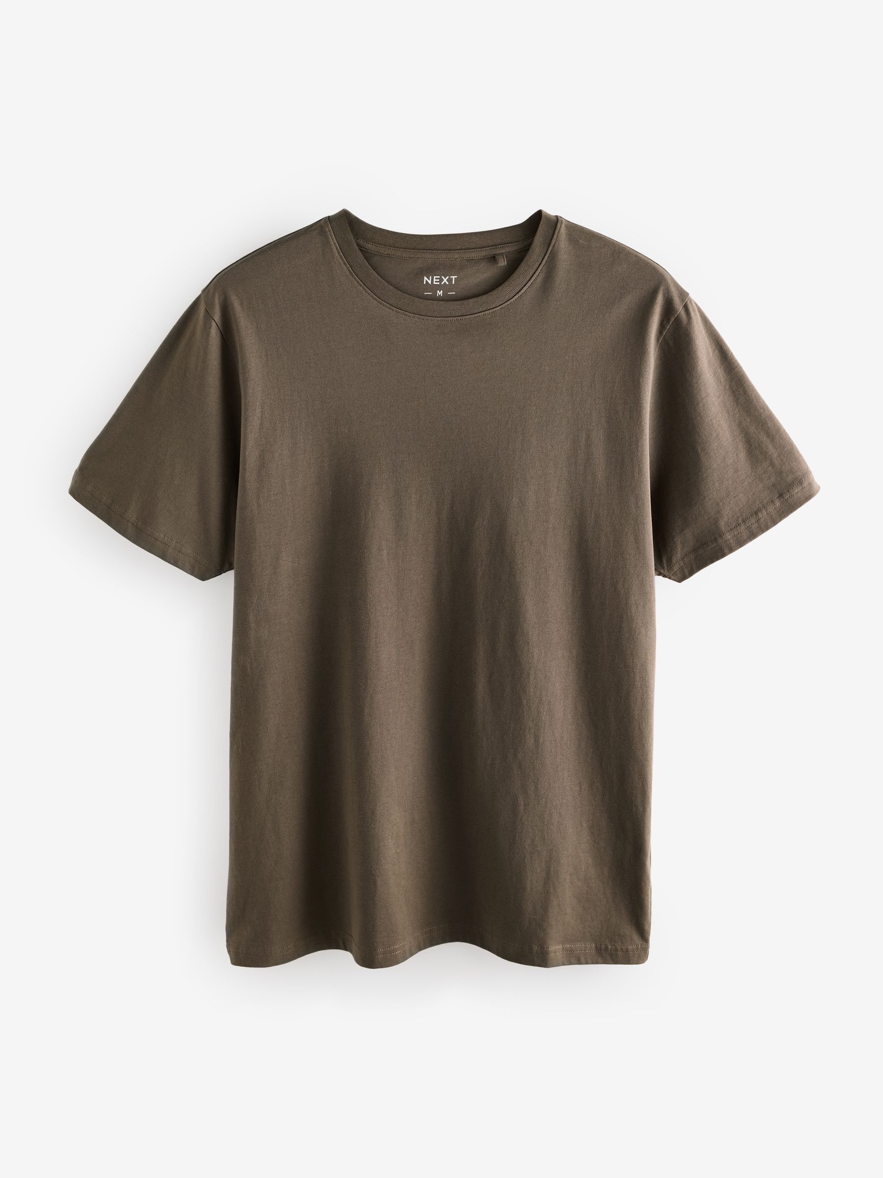 Naturel bruin - Normale Pasvorm - Essentieel katoenen T-shirt met ronde hals