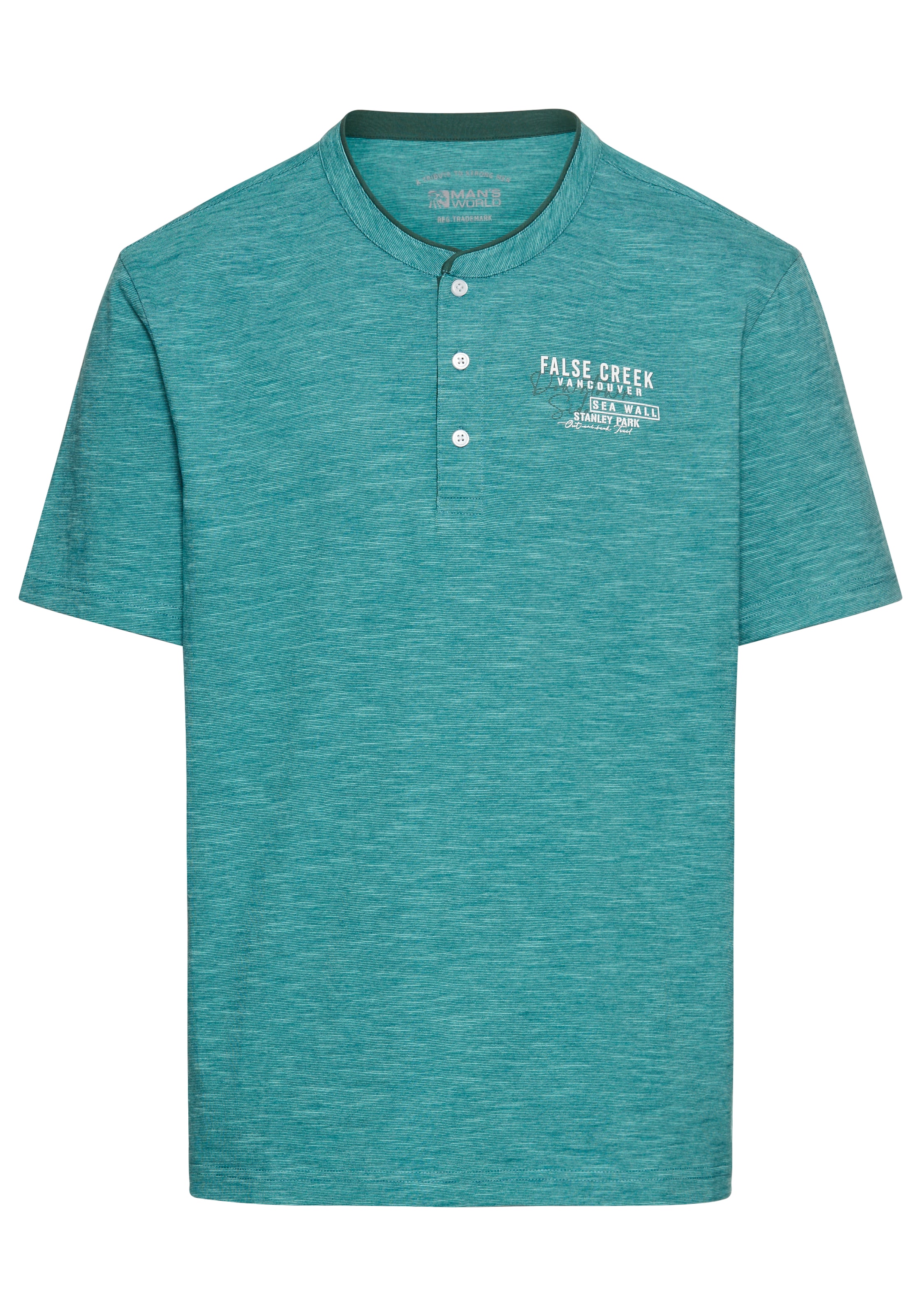 Man's World Henleyshirt , mit Stehkragen-Optik und funktionaler Knopfleiste