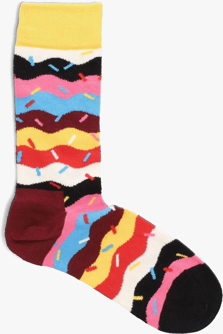 HAPPY SOCKS gele happy socks sokken birthday cake sprinkle