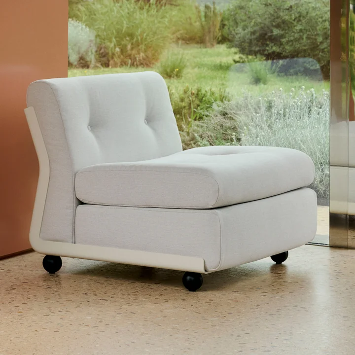 HAY - Amanta 1 Sitzer Sofa, anthrazit / blauschwarz (HAY Maglia)