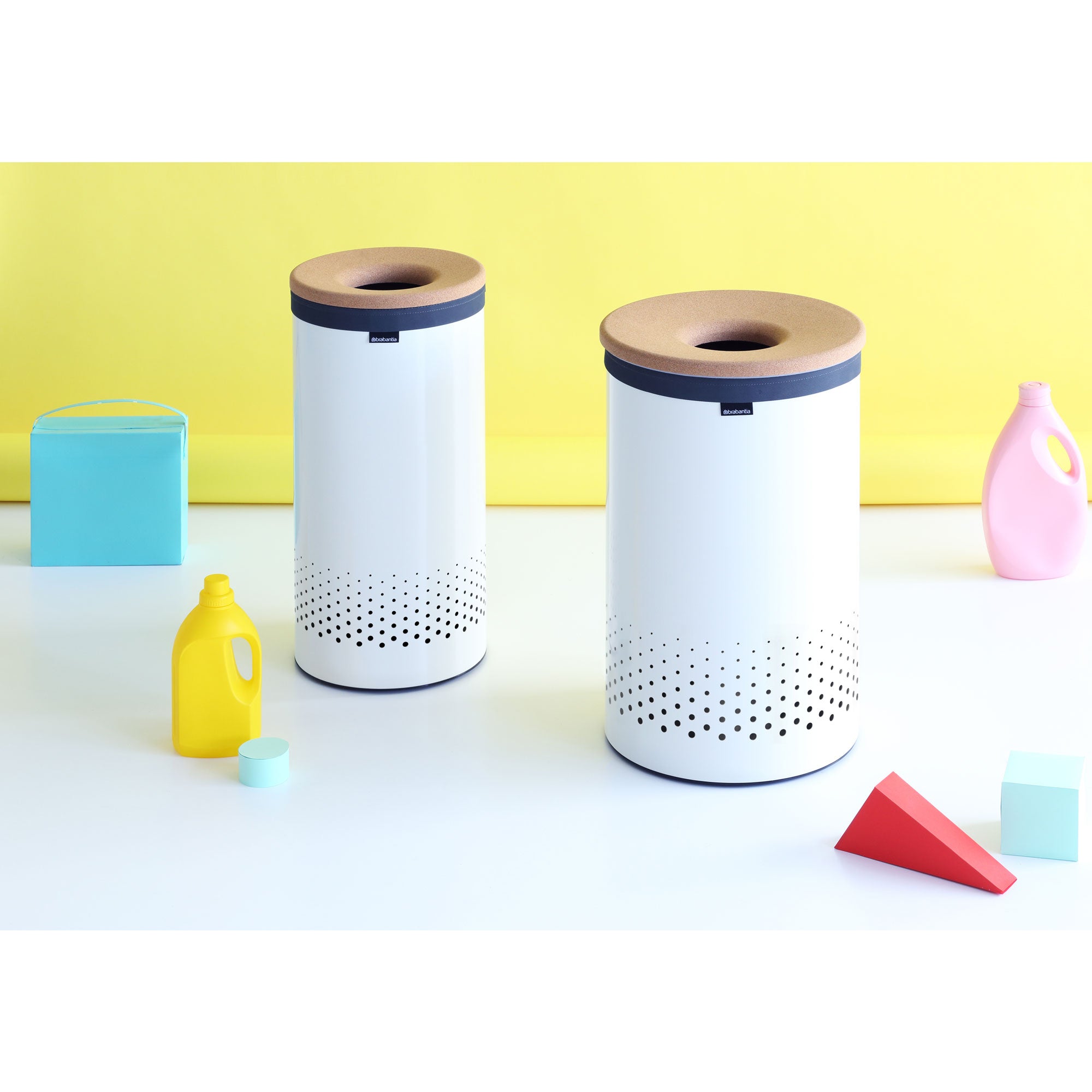 Brabantia Wasbox 60 L - Wit / Kurk