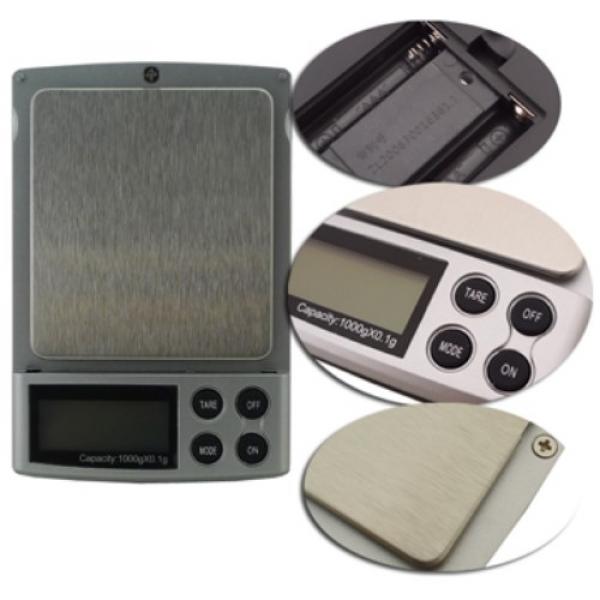 Digitale Feinwaage Taschenwaage 1000g auf 0.1g genau   Kunstleder Etui