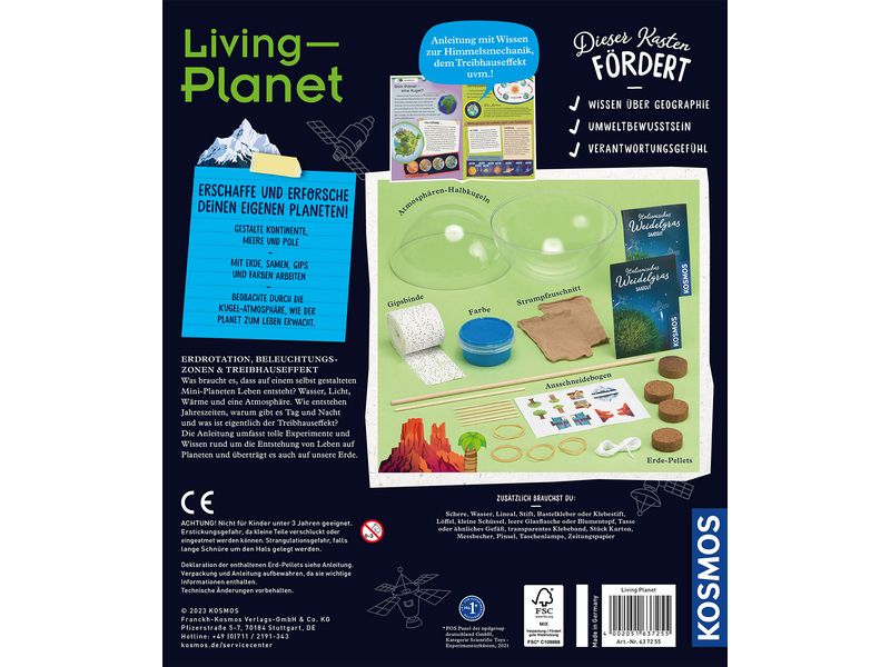 Kosmos Experimentierkasten Living Planet Experimente zu Planeten und Leben