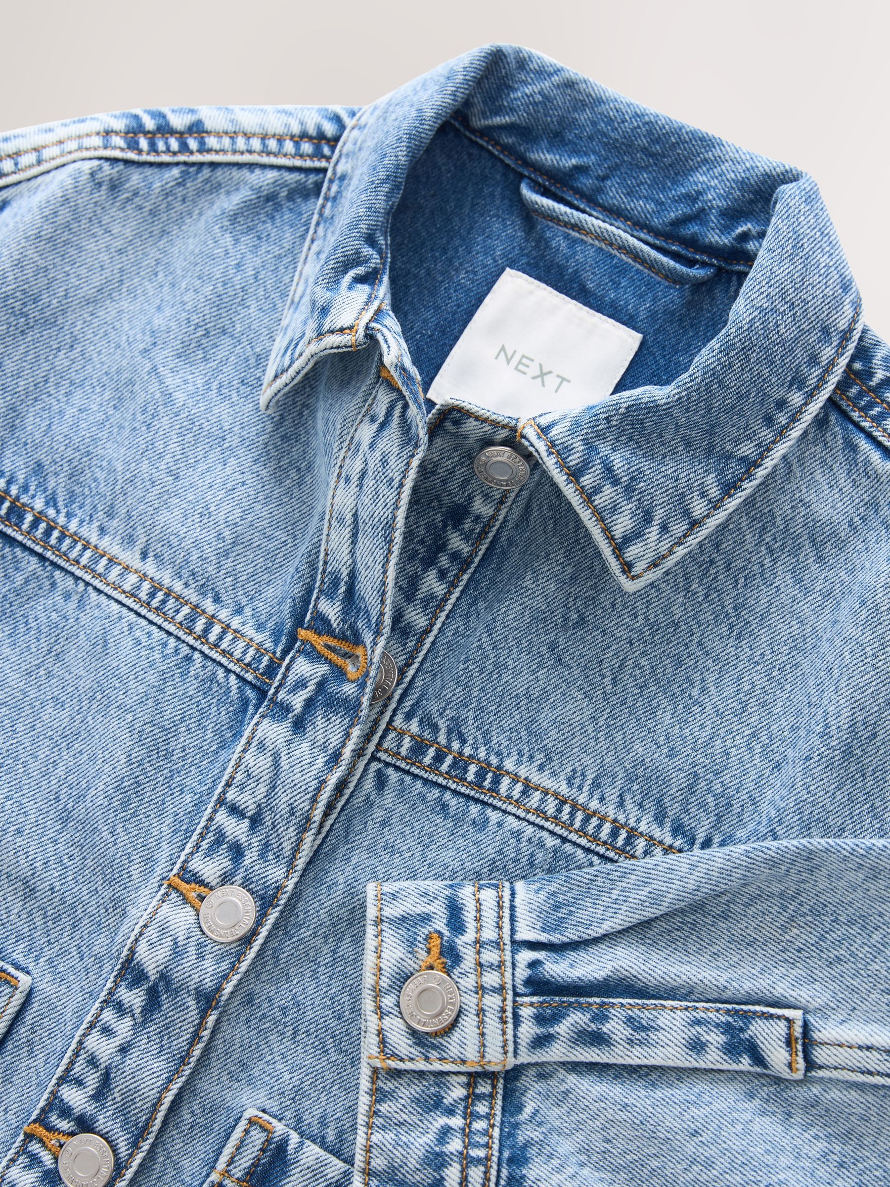 Normaal blauw - Denim shacket (3-16 jr)