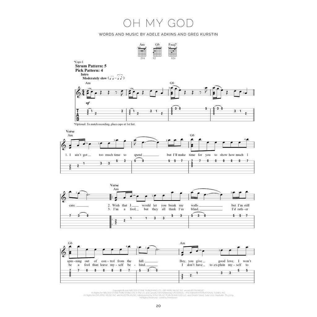 Hal Leonard Adele 30 songboek voor gitaar