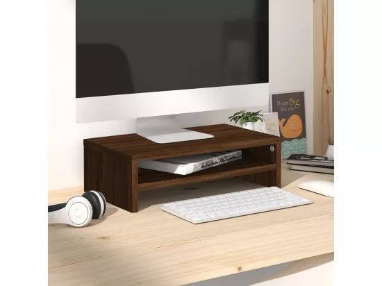 Support de moniteur Chêne marron 42x24x13 cm Bois d'ingénierie