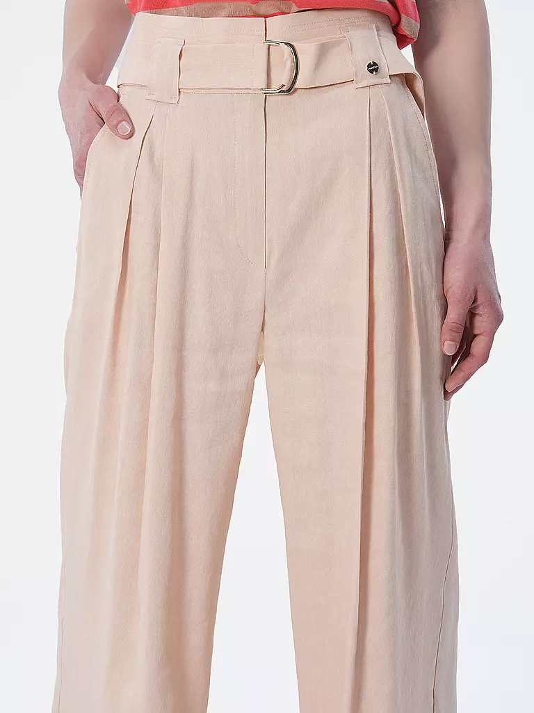 MARC CAIN High Waist Chino WICHITA Wide Fit rosa