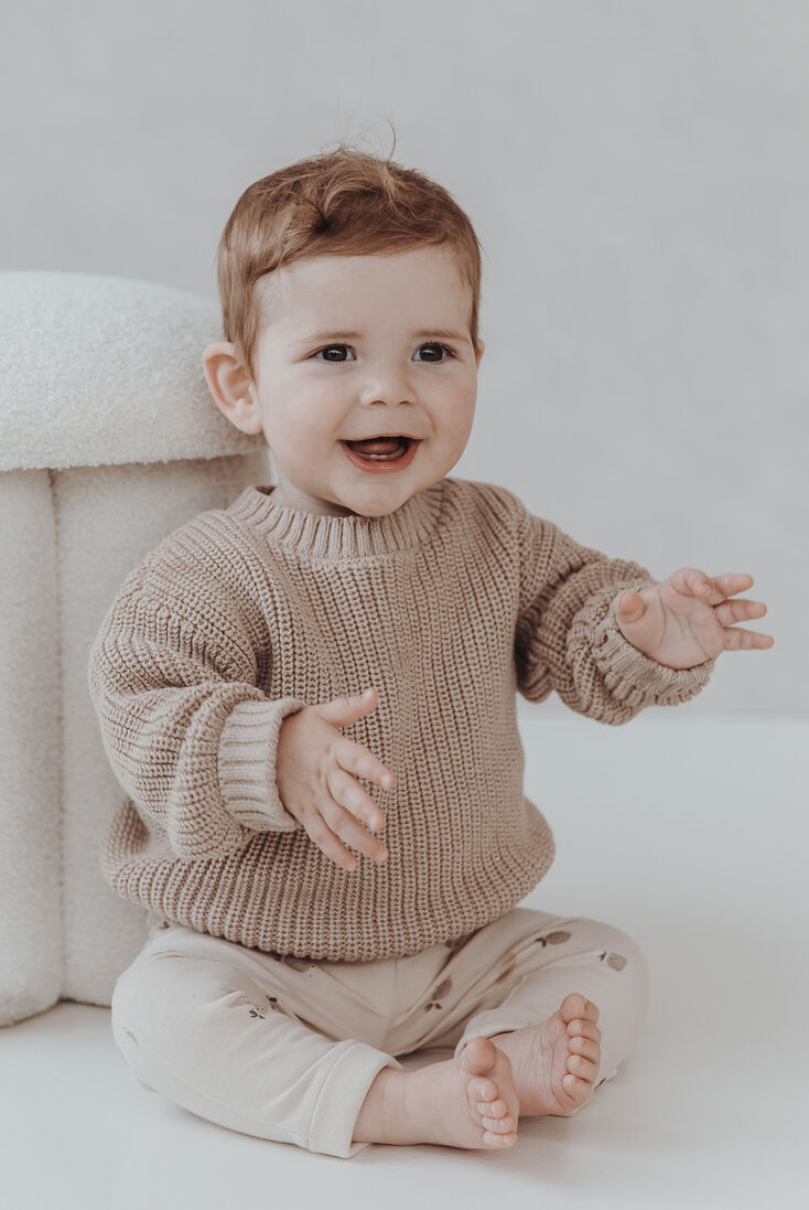 MOODSTREET PETIT zand moodstreet petit trui olie x michelle bollen