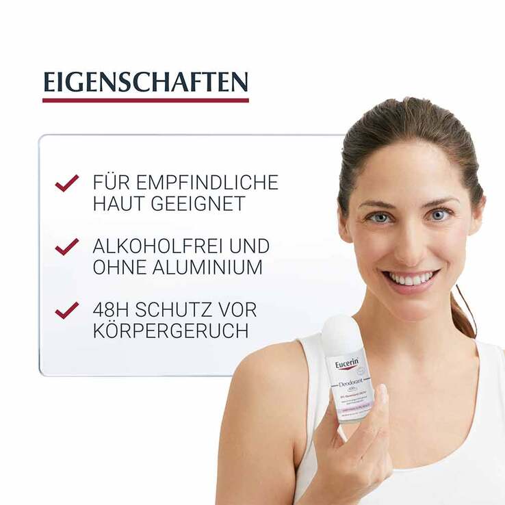 Eucerin Deodorant Roll-on 0% Aluminium Doppelpack, 2X50 ml