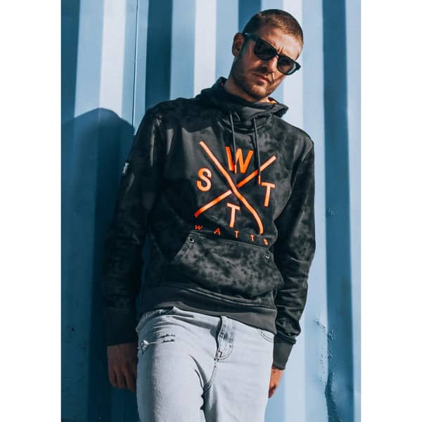 Sweatshirt WATTS SPRAY SWEAT ACID WASH DARK IRON
