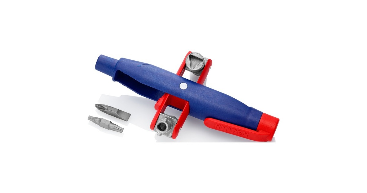 KNIPEXStiftschakelkastsleutel 00 11 07 dopsleutel  (Blauw/rood, Lengte 145 mm)