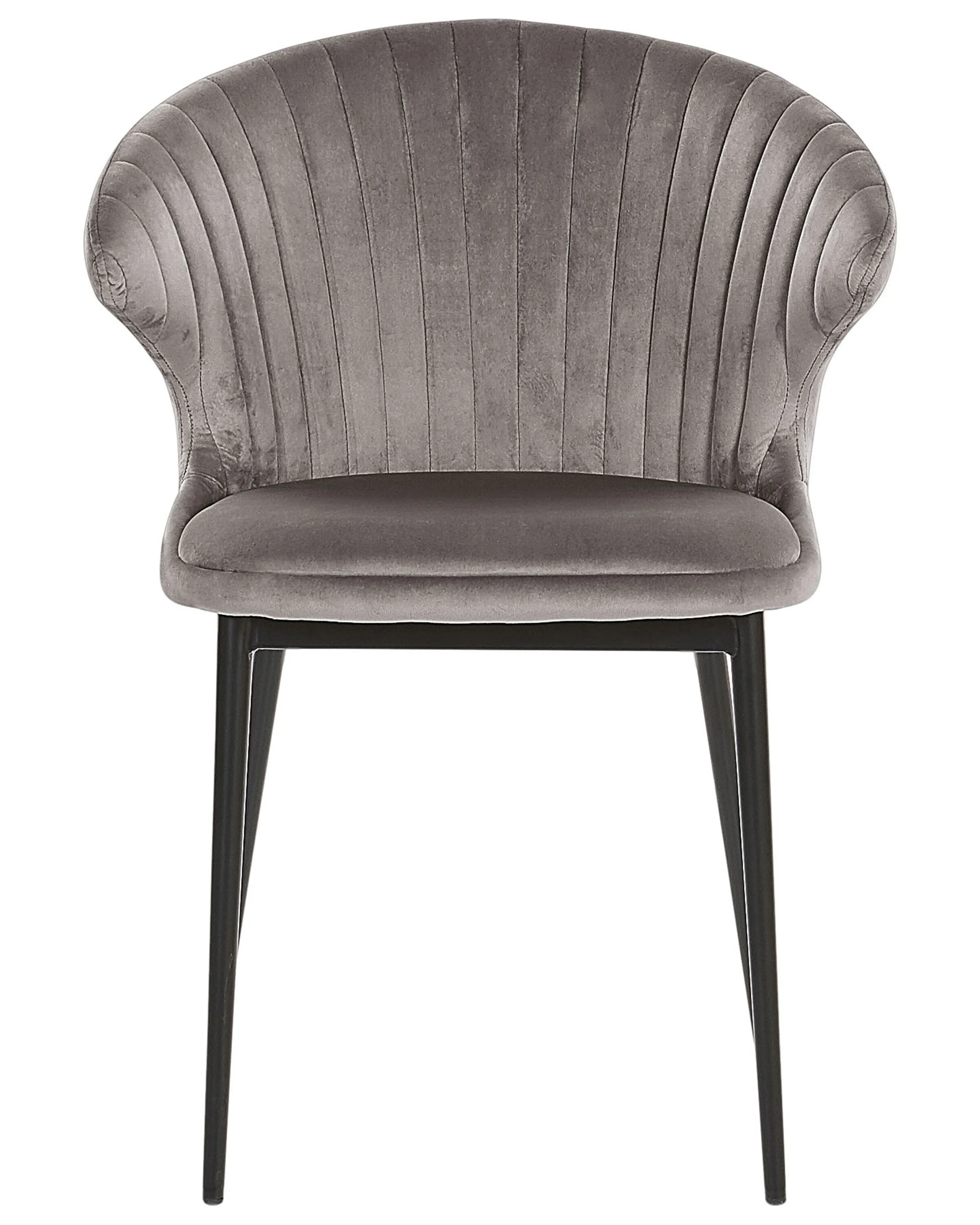 Set van 2 eetkamerstoelen AUGUSTA Fluweel Grijs