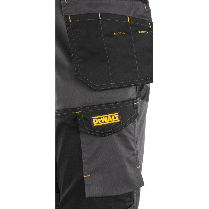 DeWALT Westport werkbroek met holsterzakken en kniezakken 52 zwart/grijs