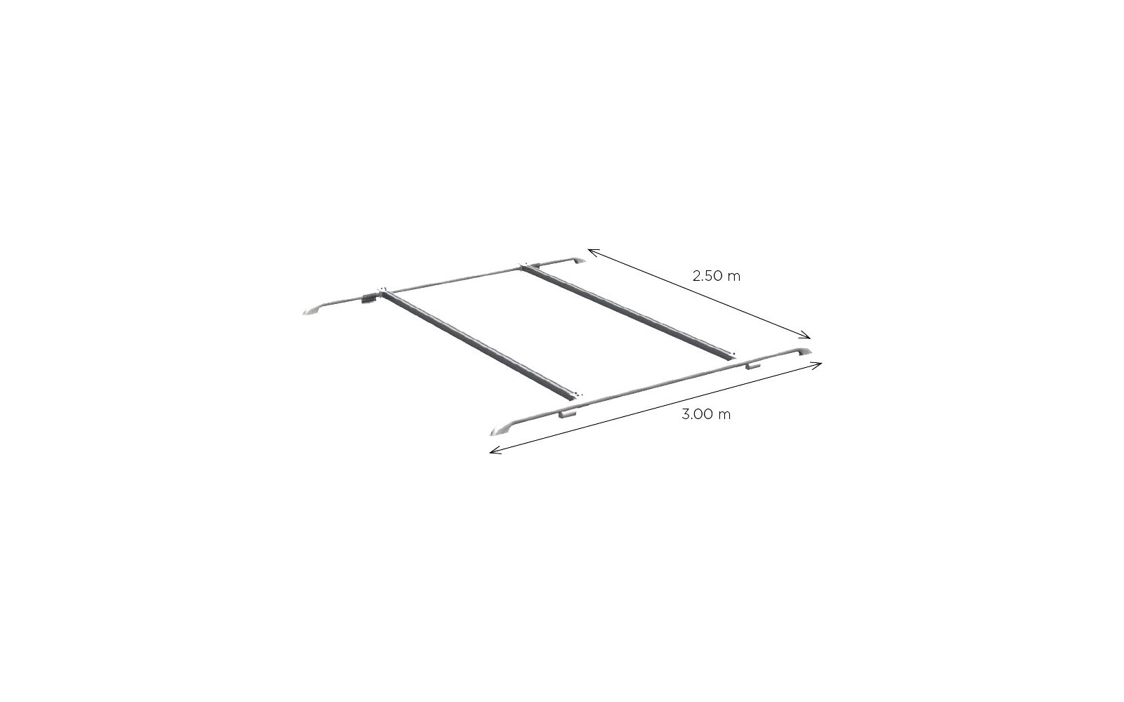 Thule Roof Rails Deluxe Dachreling silber