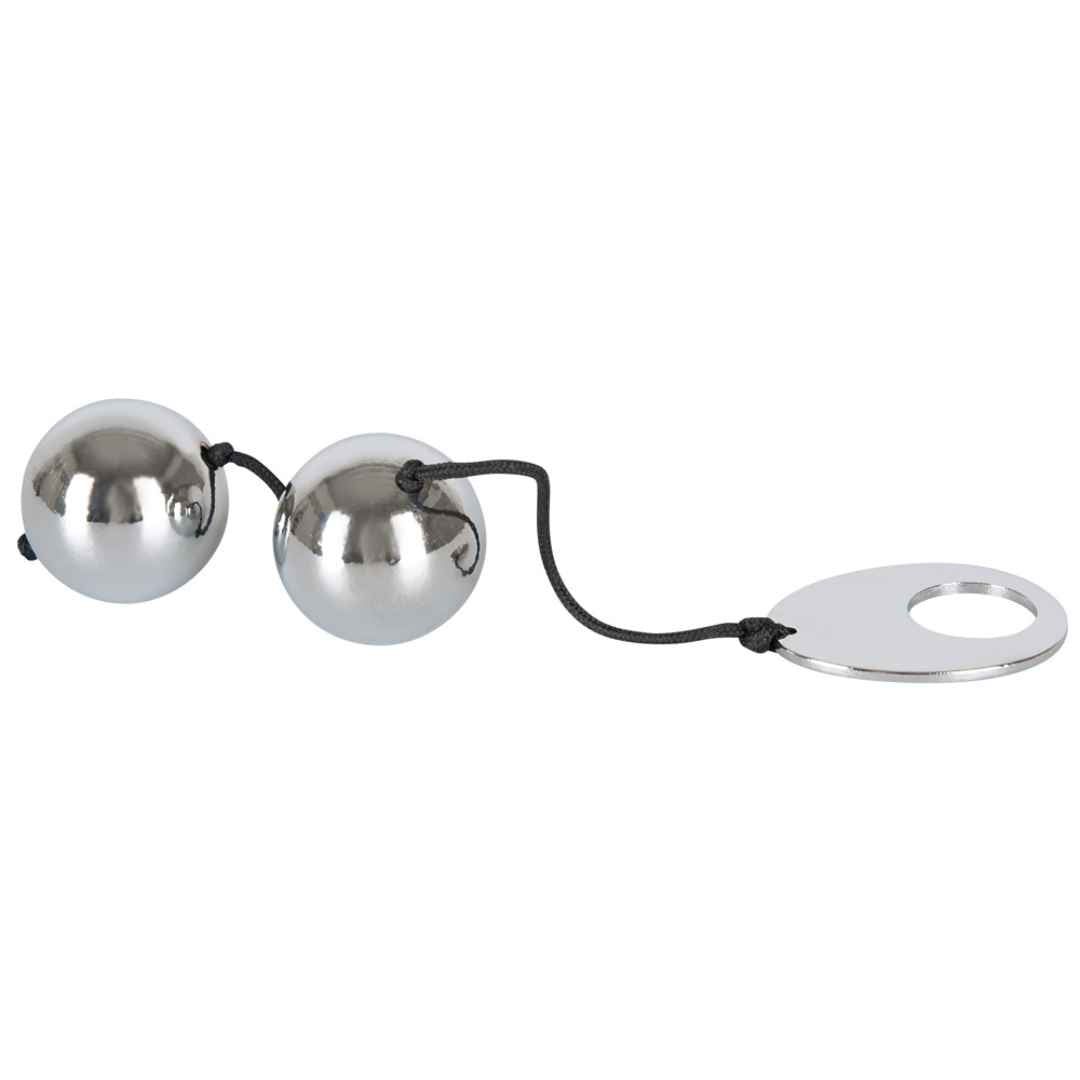 Liebeskugel-Duo aus Metall, 110g je Kugel | Beckenbodentraining für Expertinnen | Bad Kitty