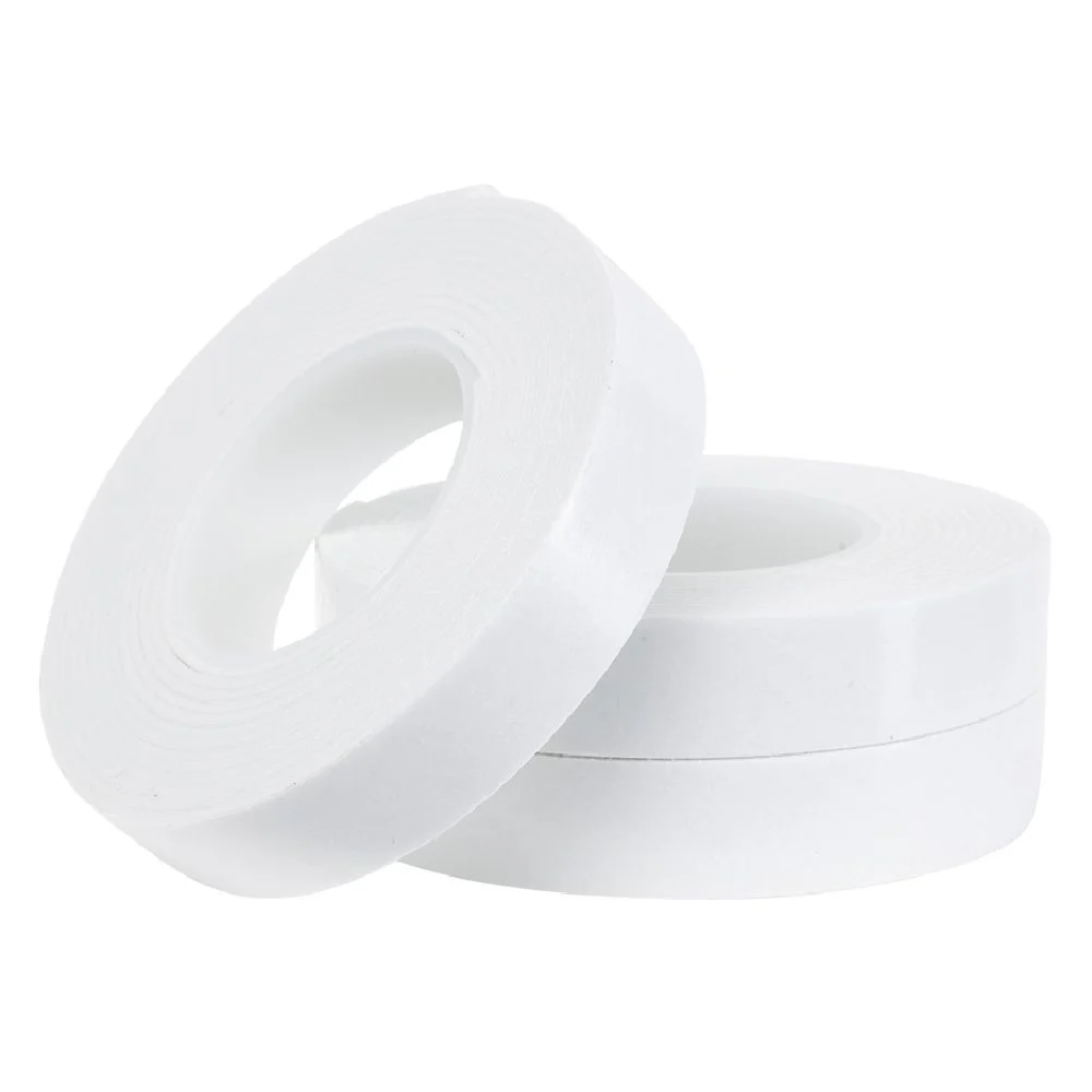 Rouleau adhésif double face L.2m blanc x3