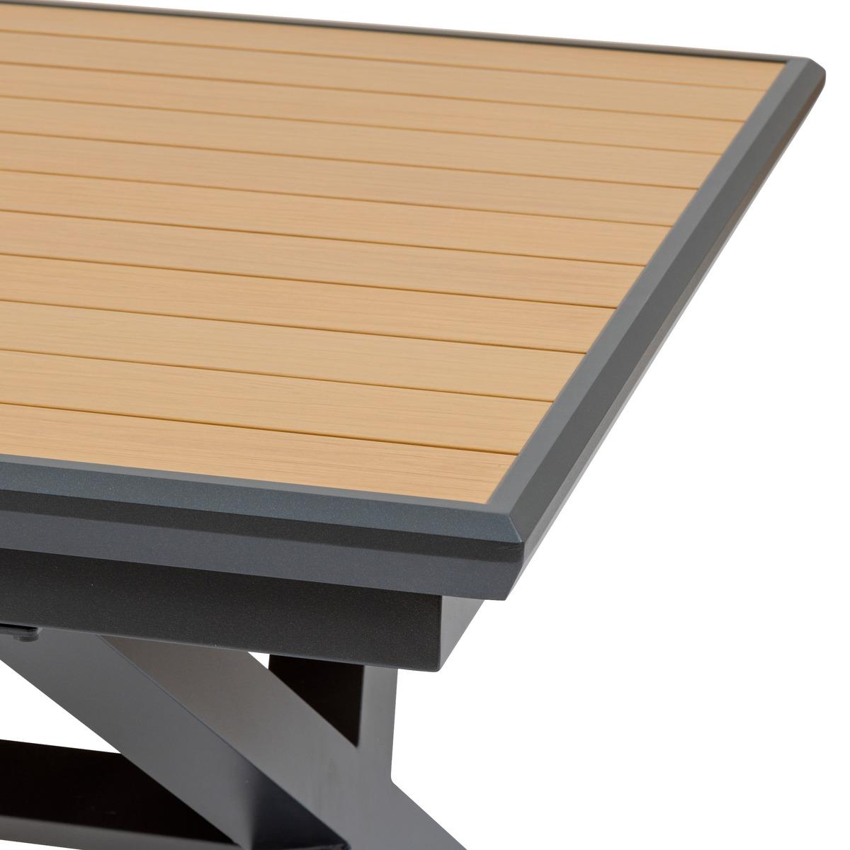 TABLE AXIOME EXTENSIBLE ALUMINIUM NOIX GRAPHITE 12 PLACES