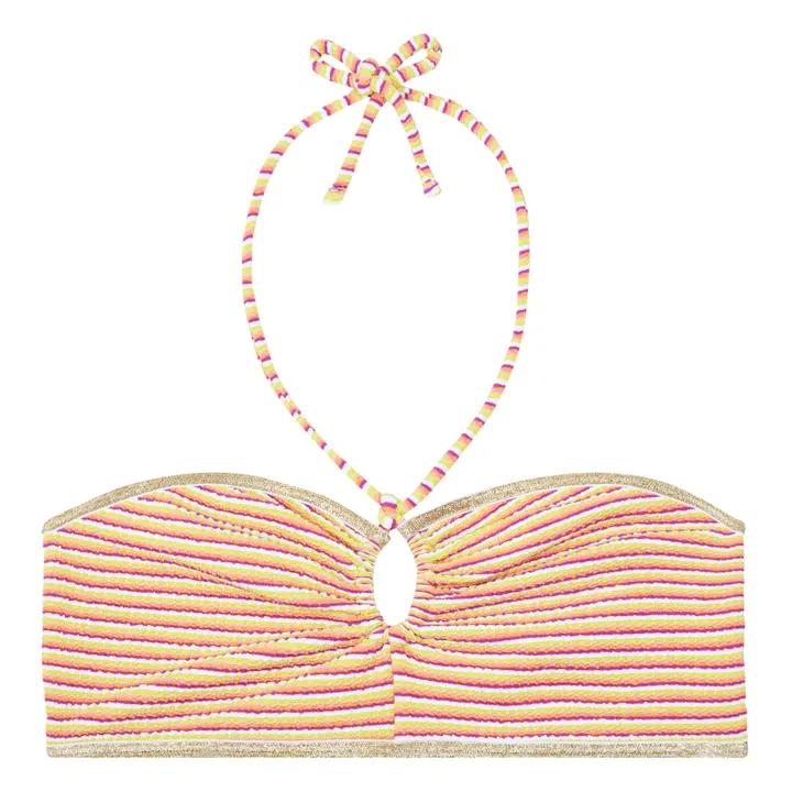 La Nouvelle Haut de Maillot Bandeau Yas Summer Stripes | Jaune