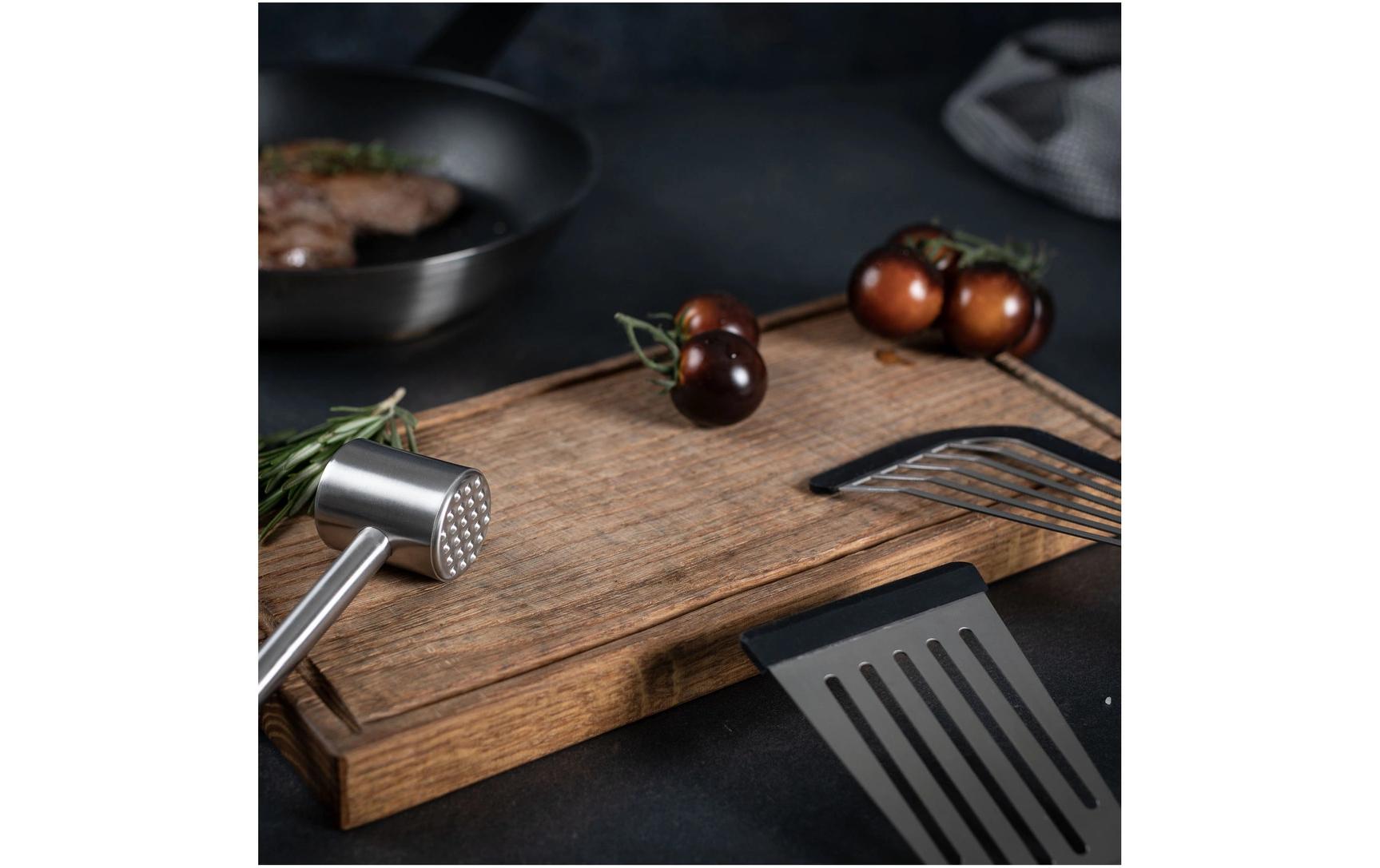 Pfannenwender Soft Edge schmal Schwarz/SilberWender
