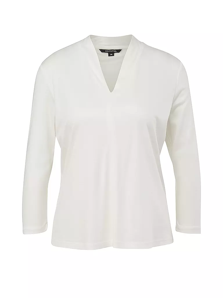 COMMA Langarmshirt  weiss