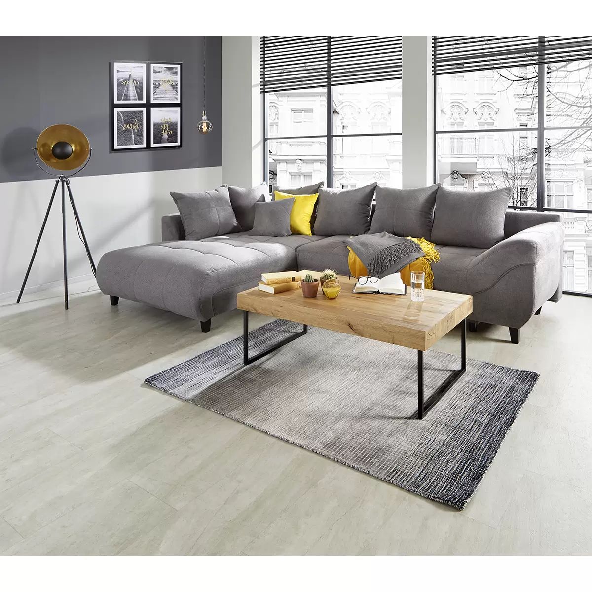 Ecksofa Mendoza 241 x 125 Grau