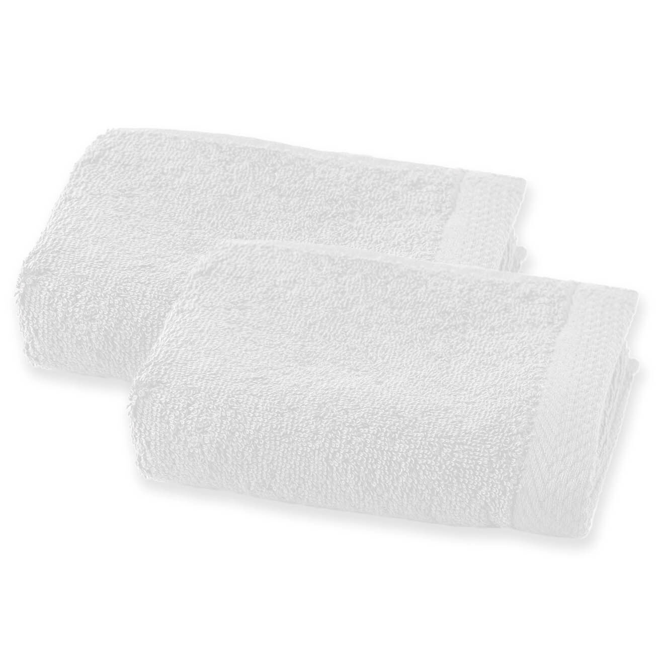 Soft by Perle de Coton 2 Serviettes Invité blanches - 50x30 cm